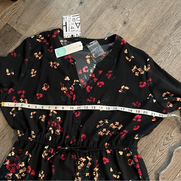 NWT 41 Hawthorn Black and Pink Long Sleeve Sundress - Picture 8 of 9